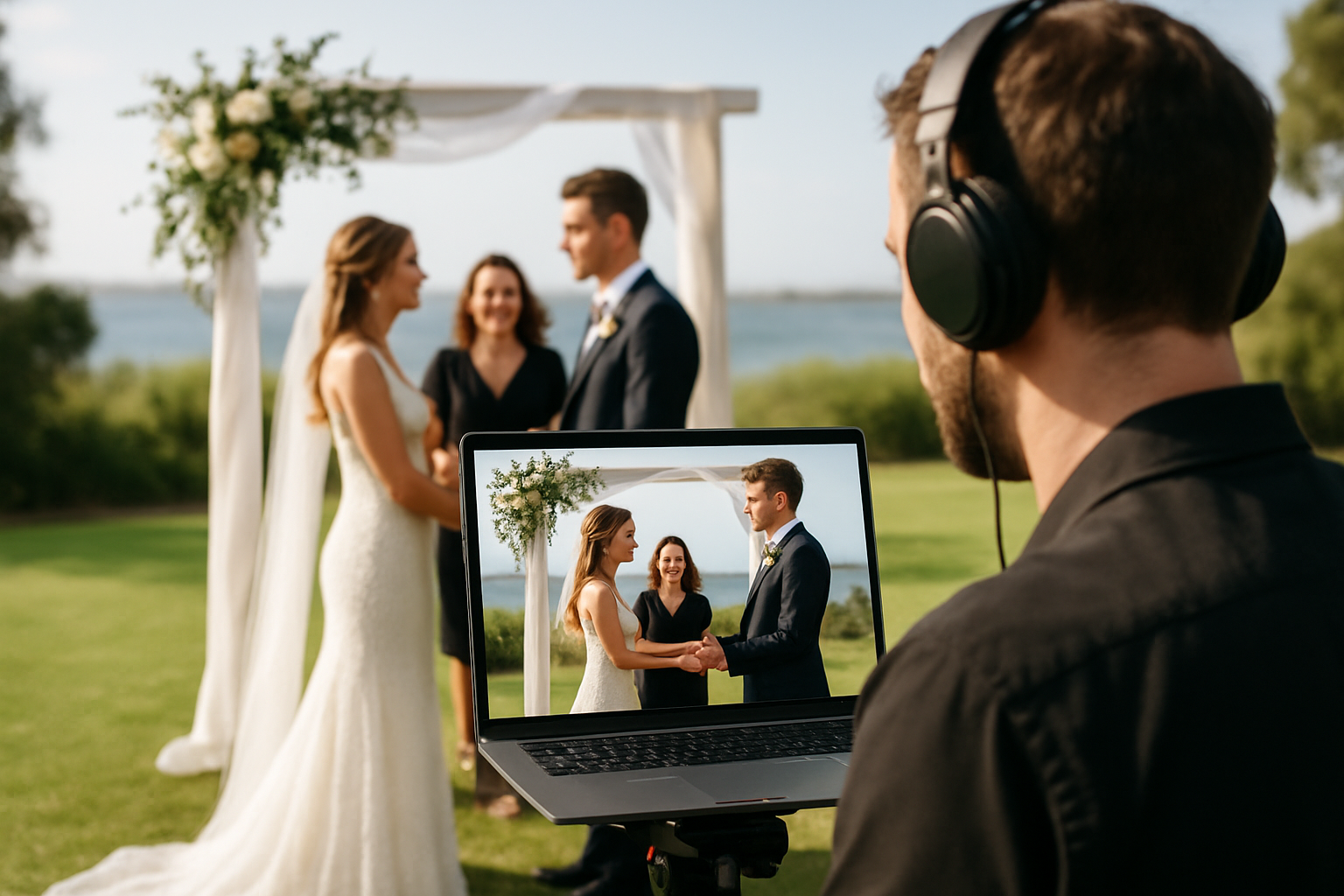 Illustration for How Livestream Company Bridges Distance for Every Kind of Event related to wedding live streaming sunshine coast