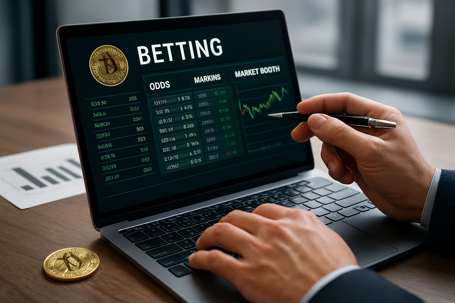 Illustration for #4 Scrutinize Odds, Margins, and Market Depth related to cryptocurrency betting sites