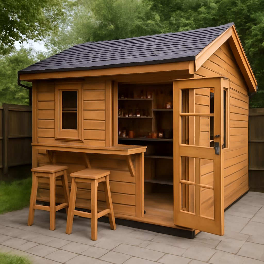 Illustration for Weatherproofing, Finishes, and Year-Round Use related to how to create a personalized pub shed
