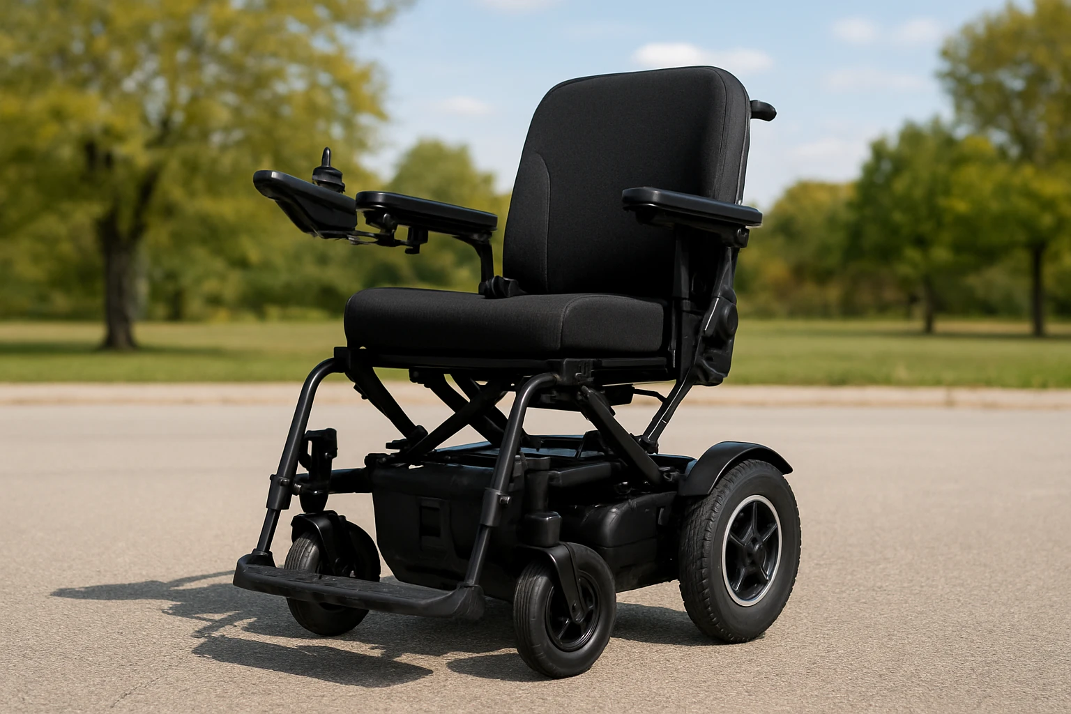 #8 Sentire Med Forza D09: Feature-Packed, Budget-Minded Foldable - travel power wheelchair guide
