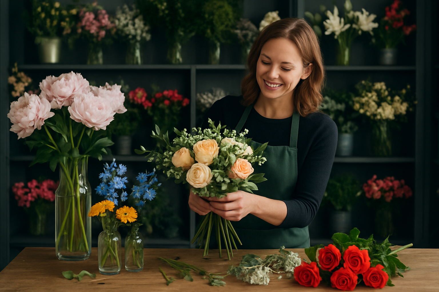 Illustration for From Idea to Aisle: How The Flower Boutique Works With You related to flowers in shops