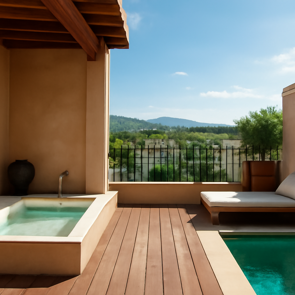 Illustration for Wellness and rituals: intimate spa, rooftop with views and patio with pool related to authentic Mallorcan experience