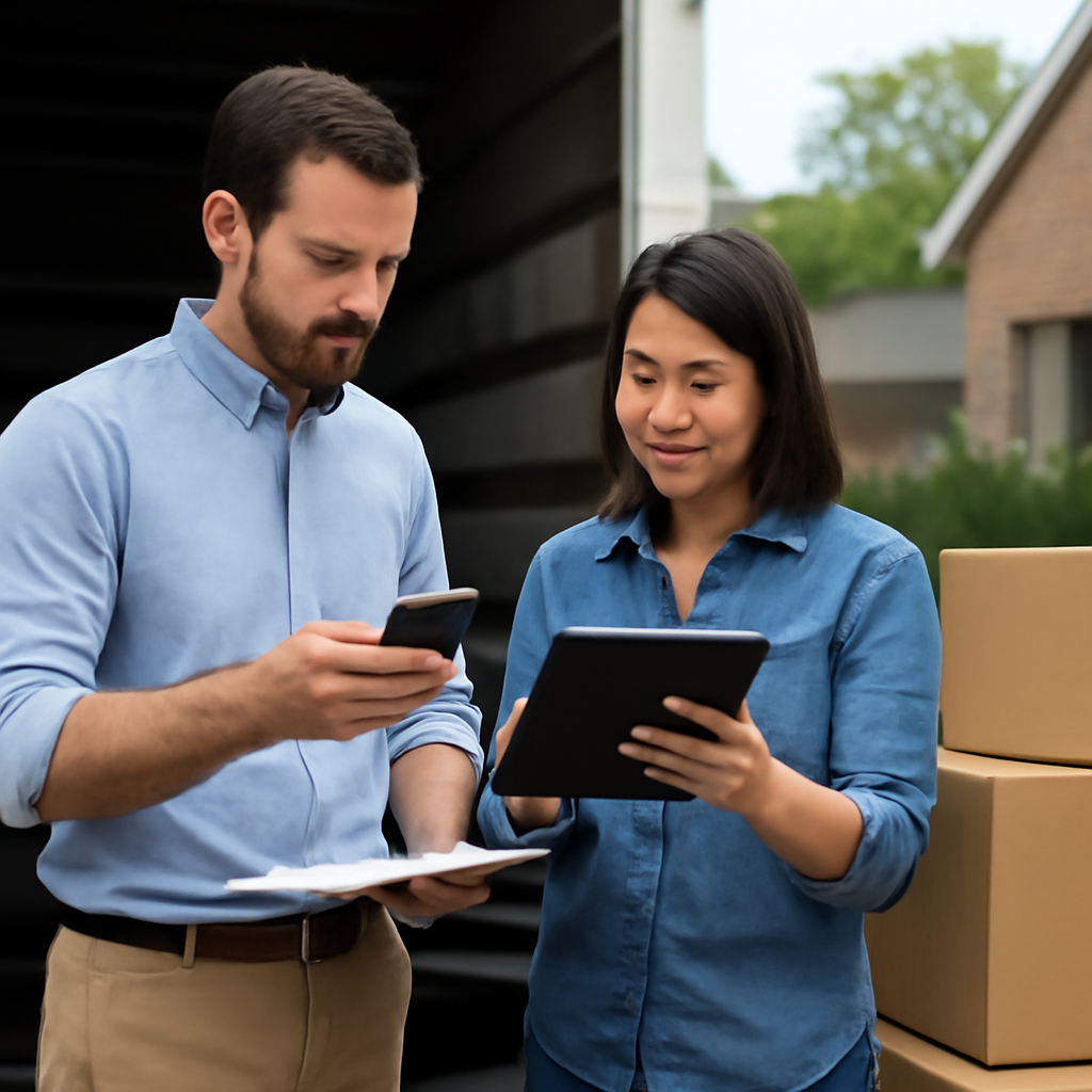 Illustration for Strategies 5–6: Technology, Tracking, and Communication Cadence related to coordinated local and out of state moves