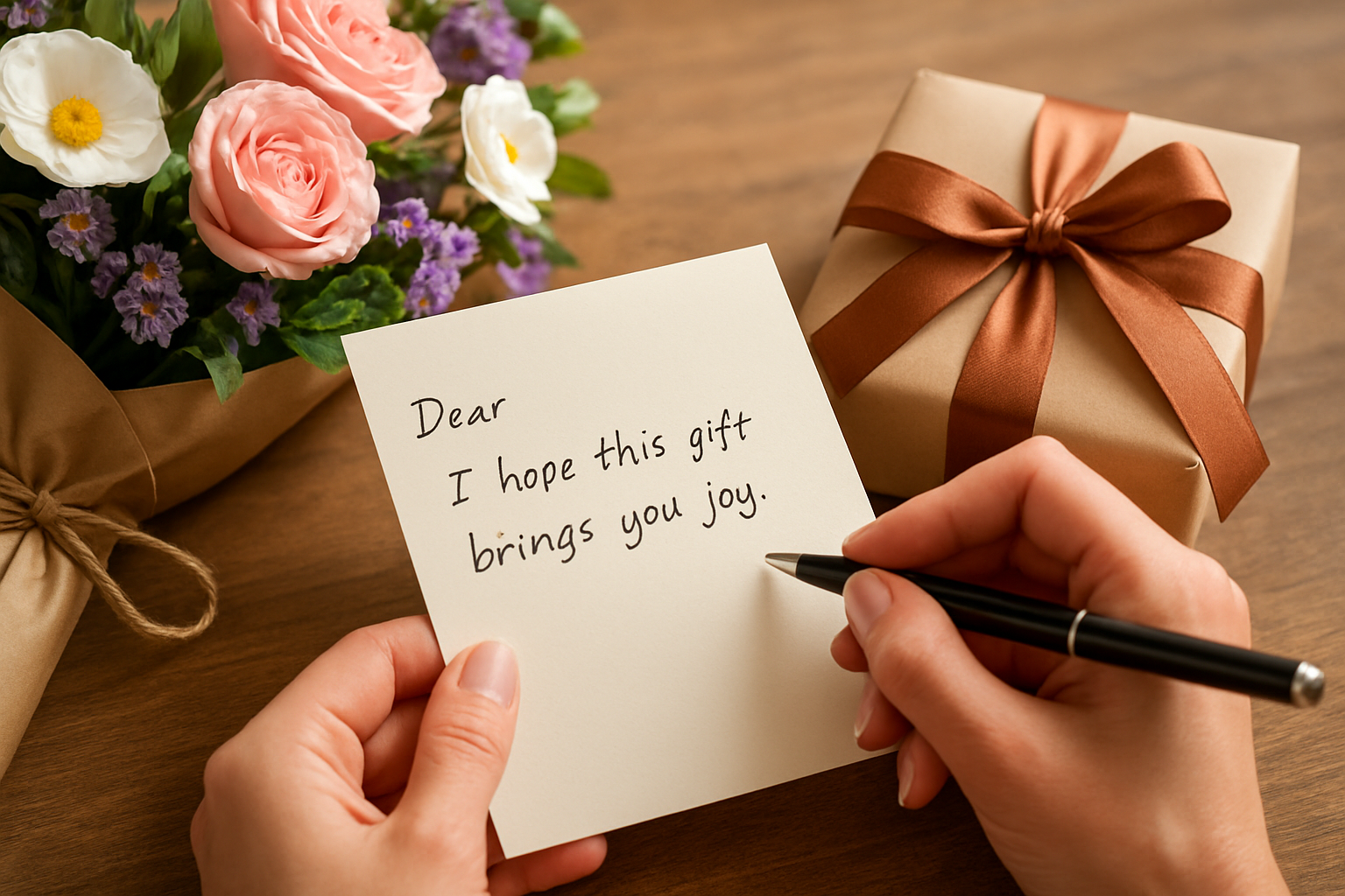 Illustration for Occasion Notes that Land: What to Write and How Long to Write It related to personalised message and gift wrapping flowers perth