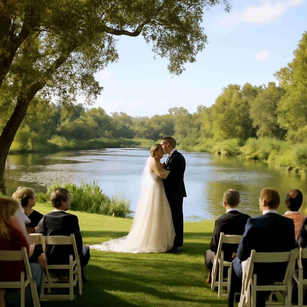 Illustration for Real-World Snapshot: A Riverside Wedding at Avocados Perth related to lush nature filled venue for events in western australia