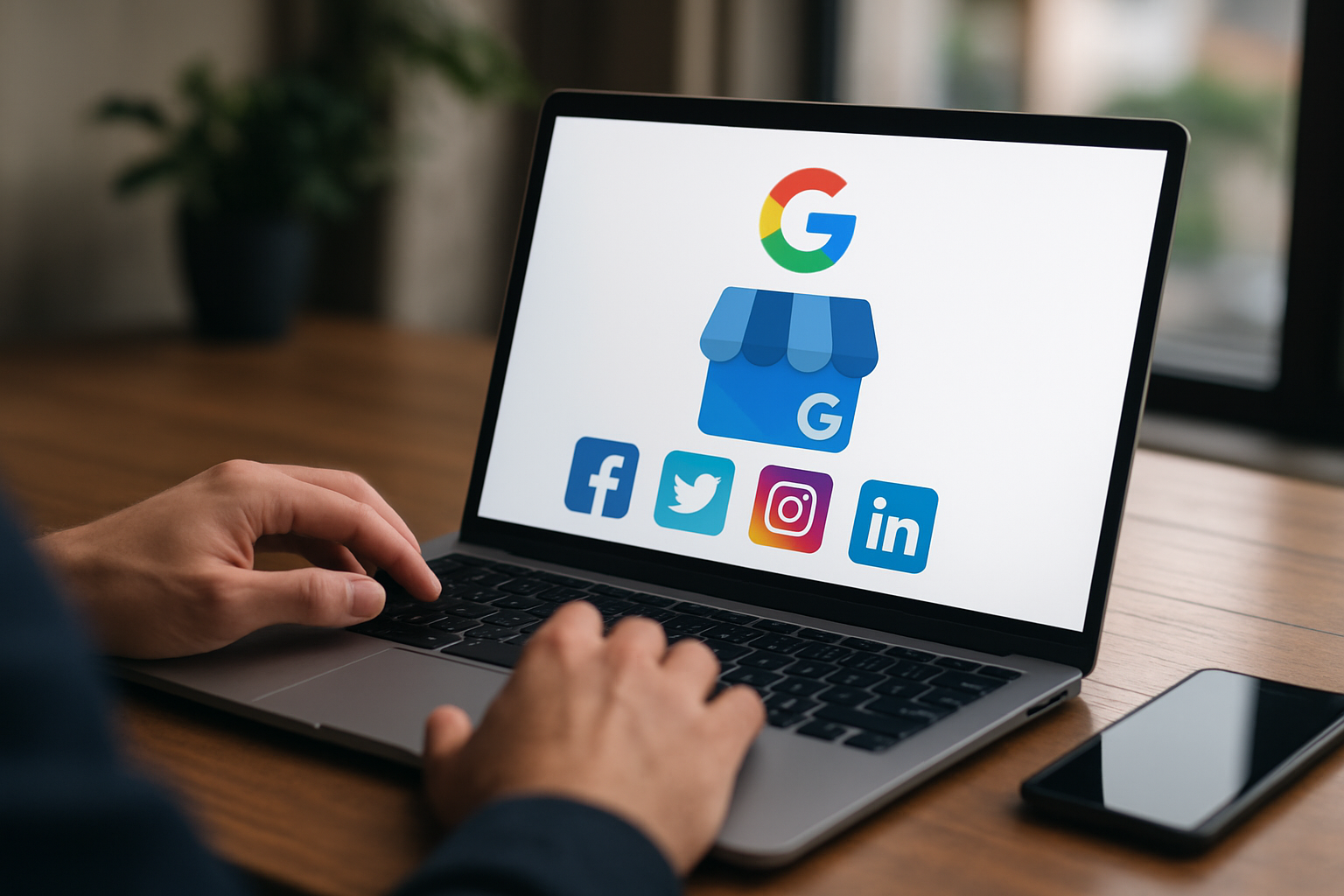 Illustration for Connect Social to Google Business Profile and Local SEO related to social media presence enhancement for local businesses in vancouver