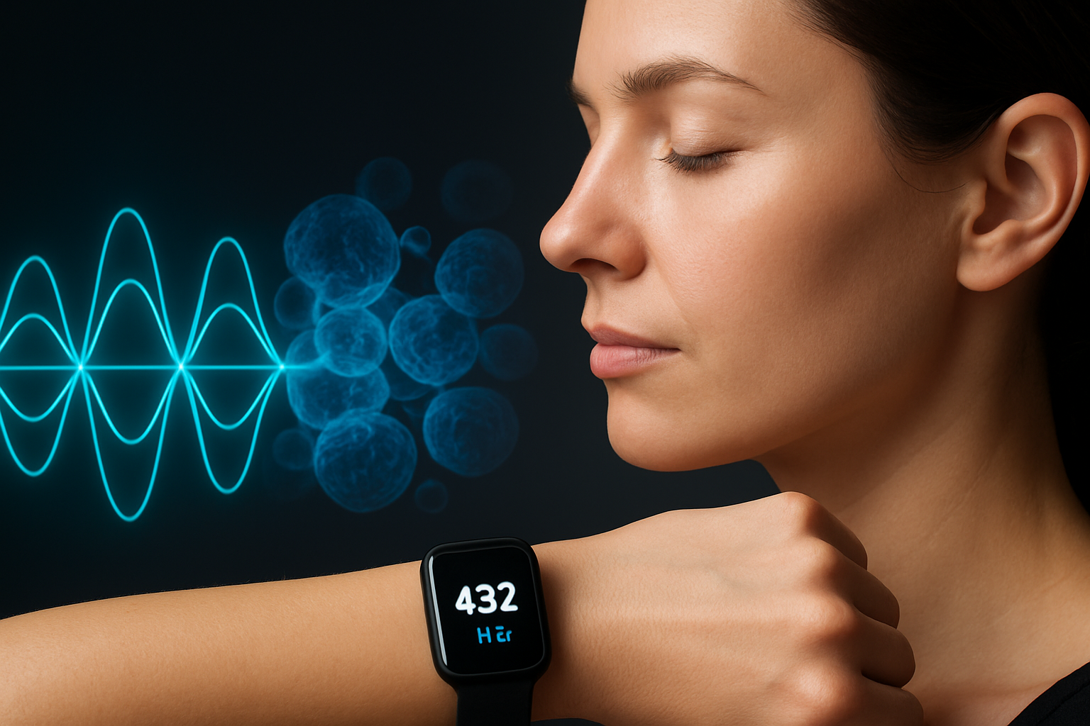 Illustration for From Sound to Cells: How Frequency Wearables Work related to 432 hz frequency