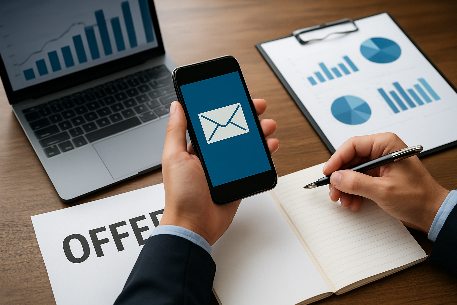 Illustration for Convert Attention into Leads: Offers, Email, and Follow-up related to marketing strategy