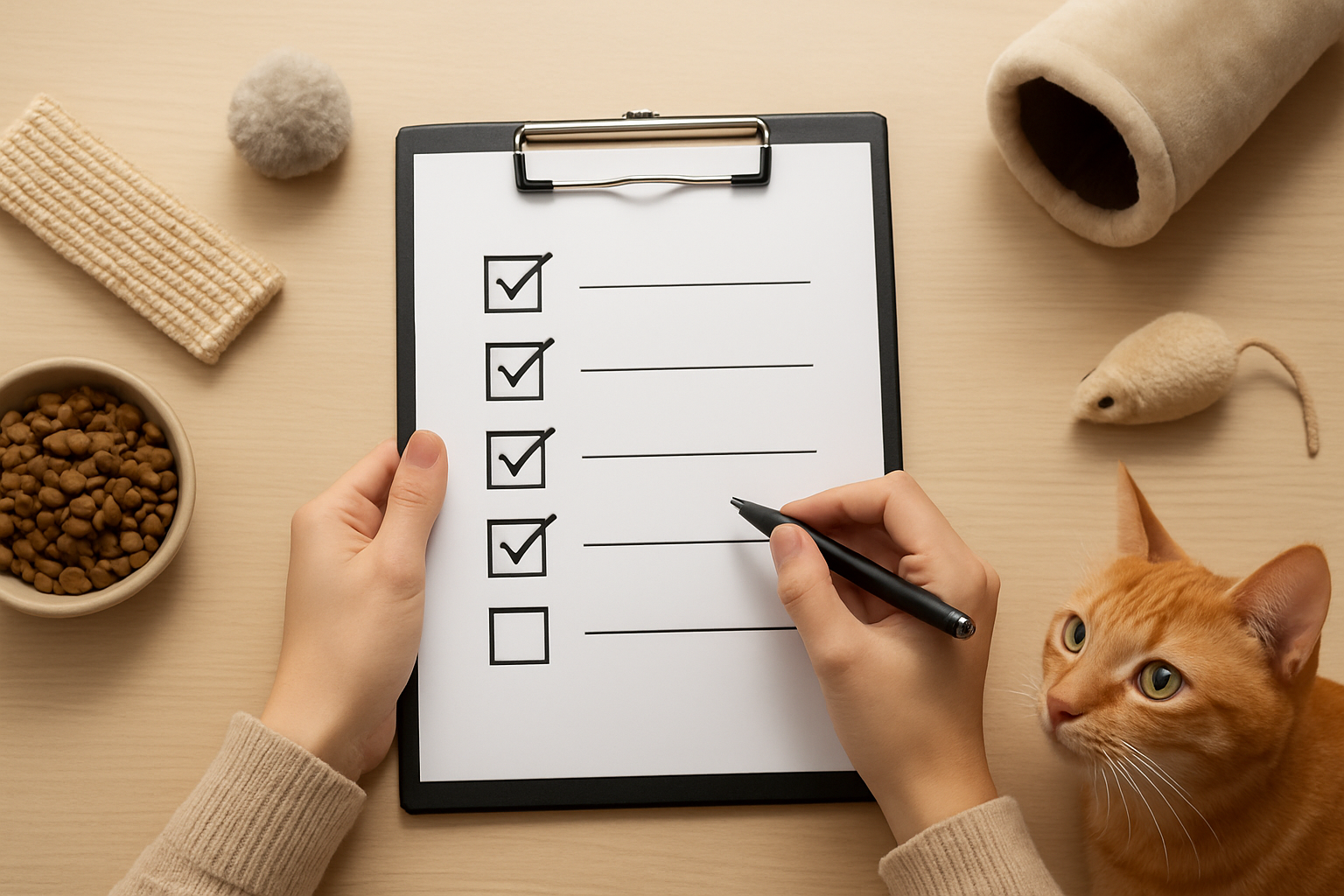 Illustration for Smart Shopping Checklist and Comparisons related to indoor cat enrichment activities list