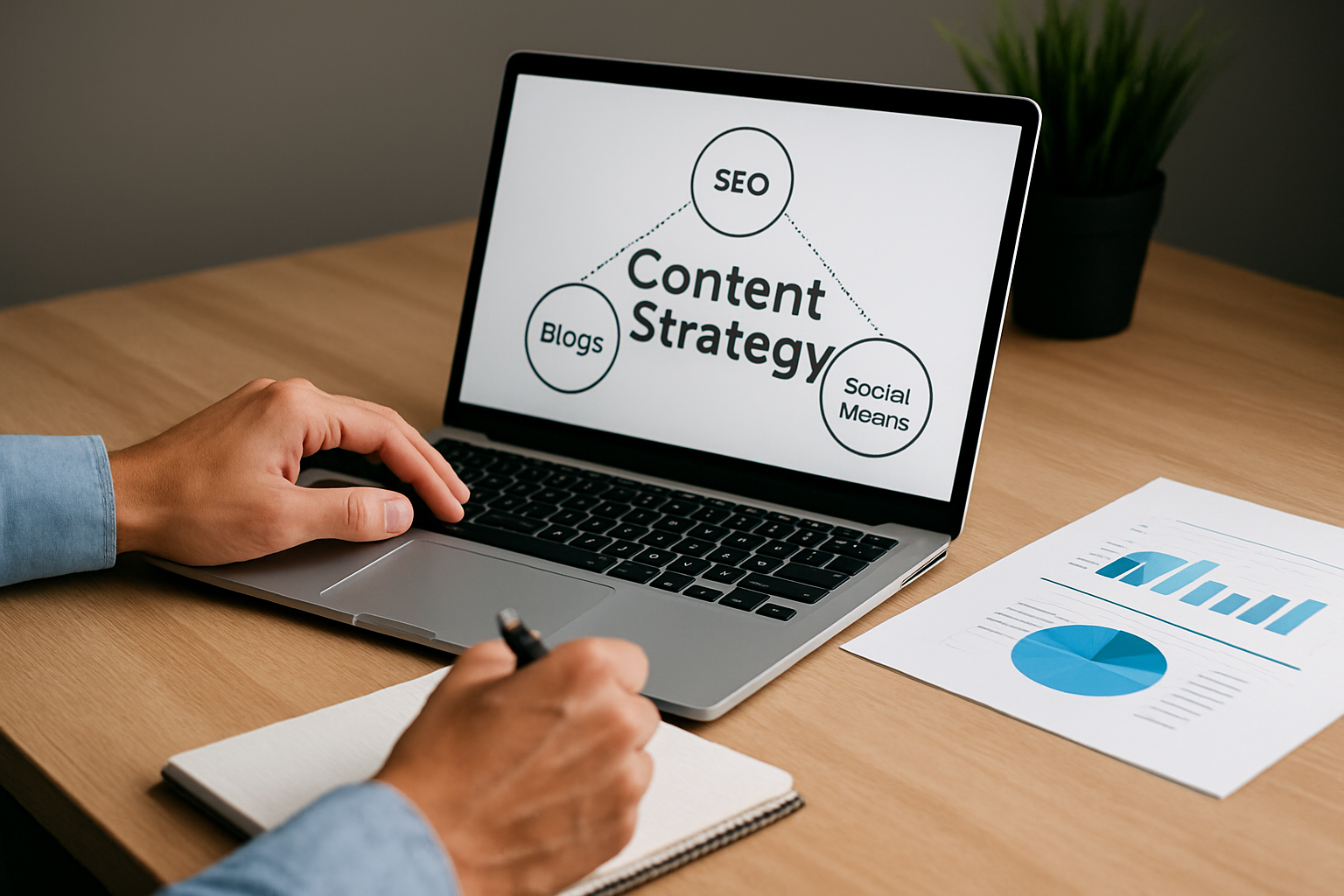 Illustration for #5 Content Strategy and Blogging for Intent Clusters related to small business seo services