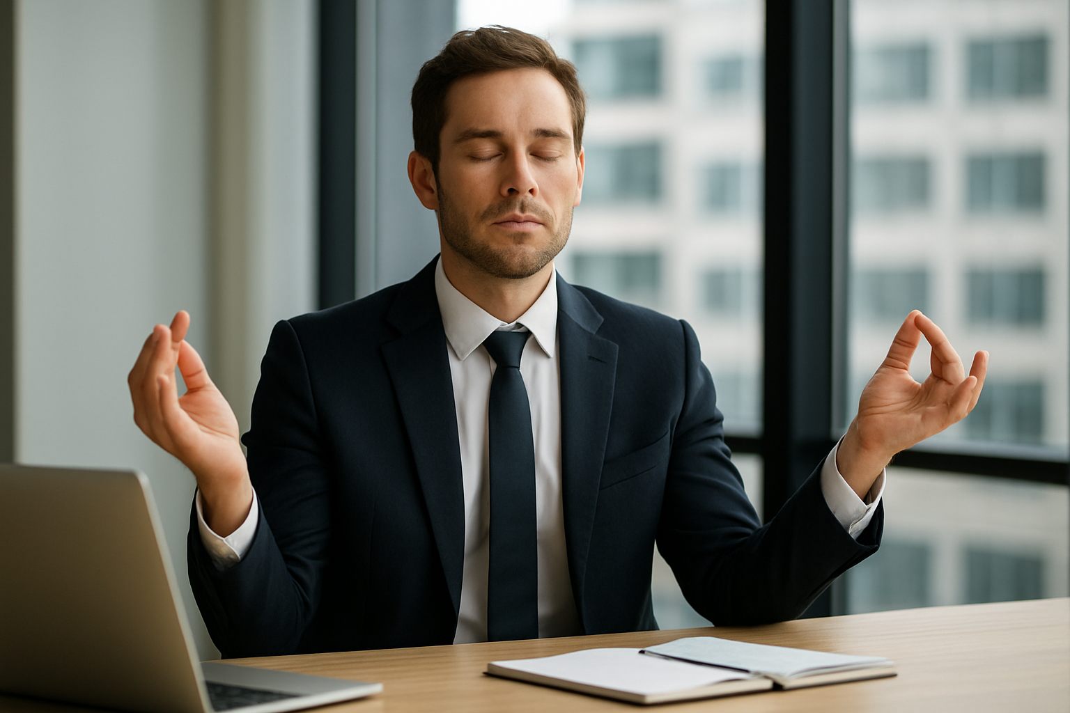 Illustration for Specifieke tips voor drukke professionals related to mindfulness en stress