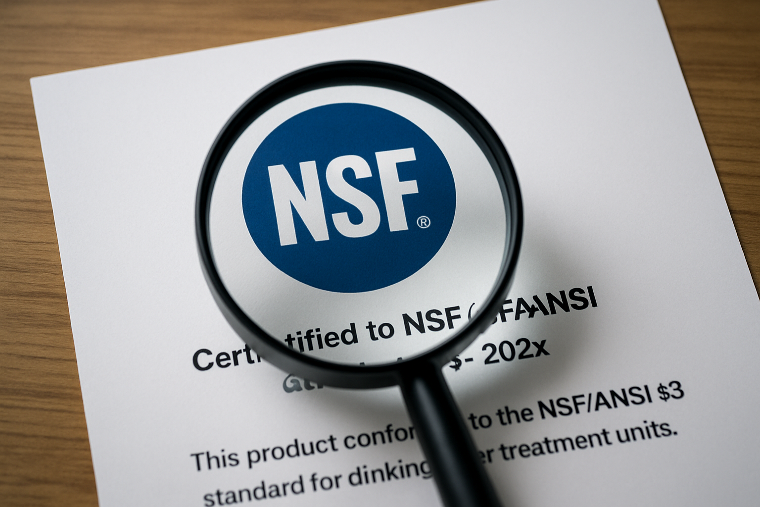 Illustration for Decode Certification: What NSF/ANSI Numbers Actually Mean related to blog post for 2025-11-09