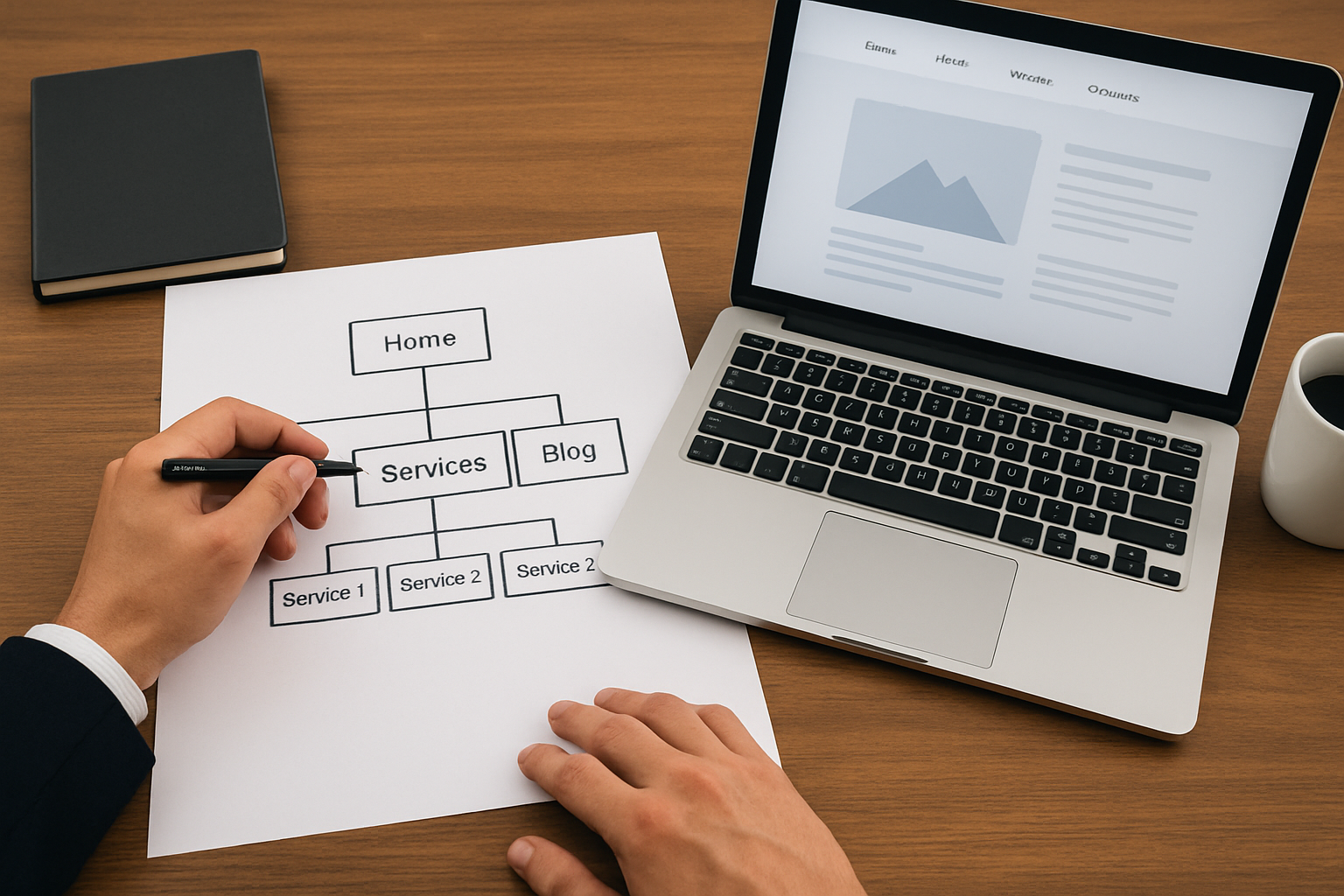 Illustration for What page map works for different industries related to how many pages does a small business website need