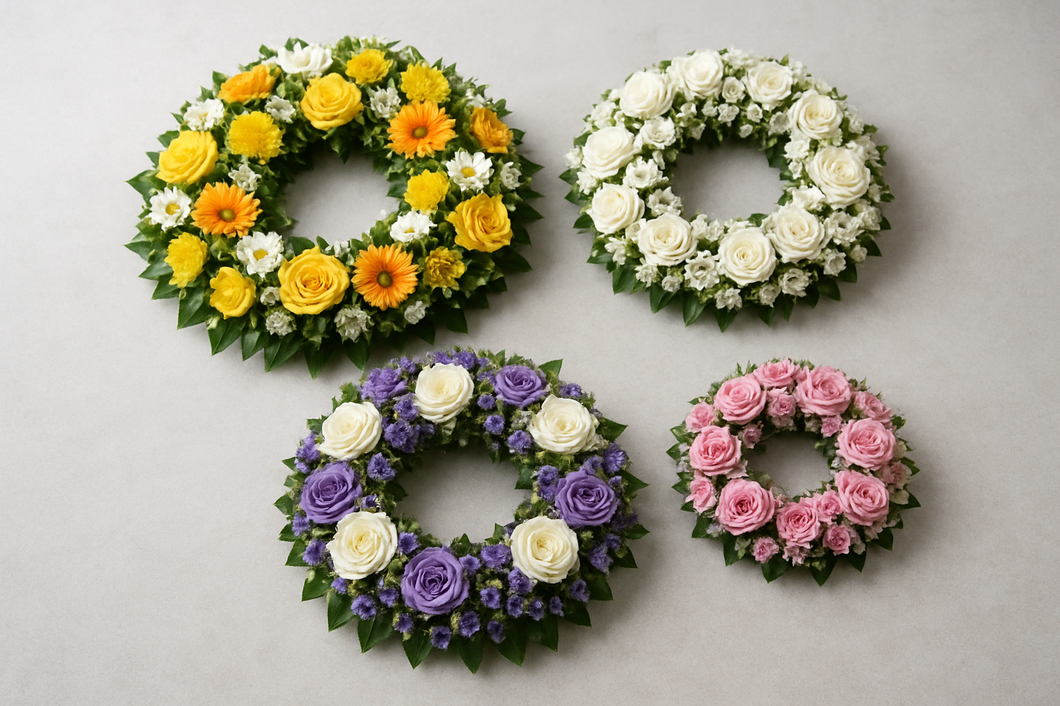 Illustration for Styles, sizes, and flowers: a quick comparison related to memorial wreaths perth