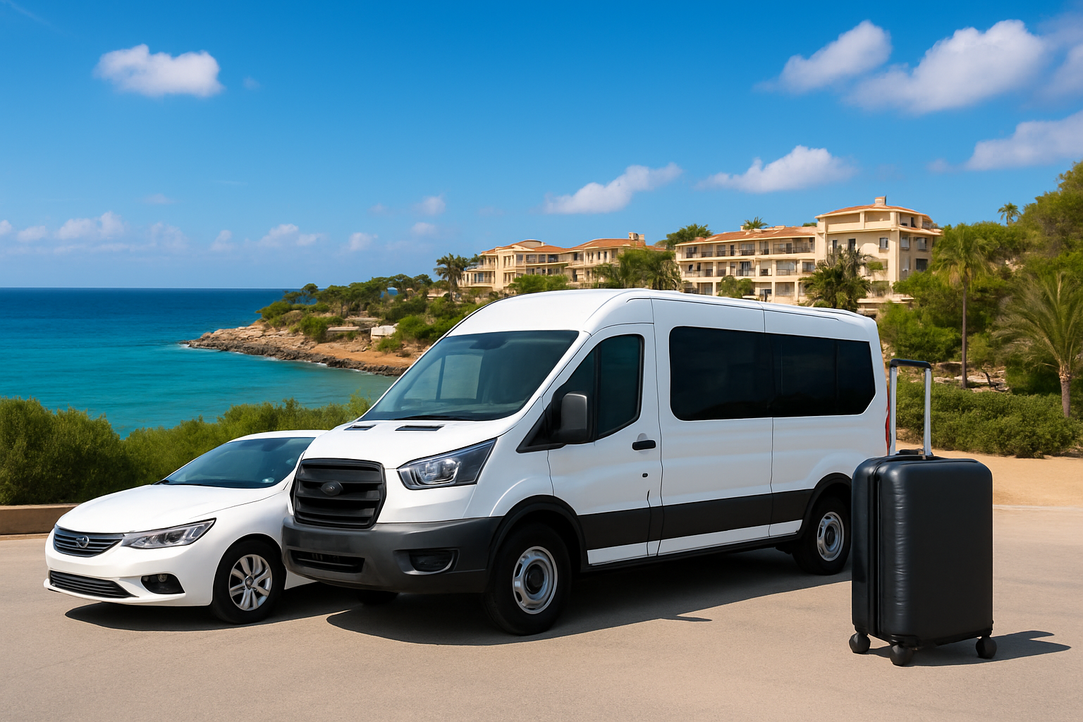 Illustration für Transportmöglichkeiten und Kostenvergleich in Bezug auf das Insotel Cala Mandia Resort Mallorca