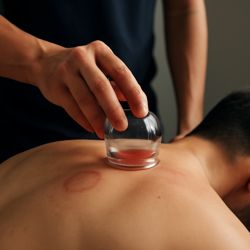 Illustration for Cupping Therapy for Pain, Tension, and Mobility related to sports acupunture