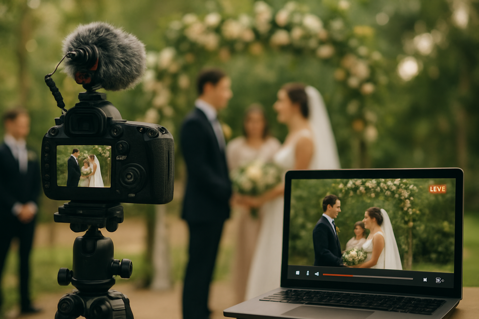 Illustration for Q: How much does professional wedding live streaming cost in Brisbane? related to where can i find a professional wedding live streaming service in brisbane