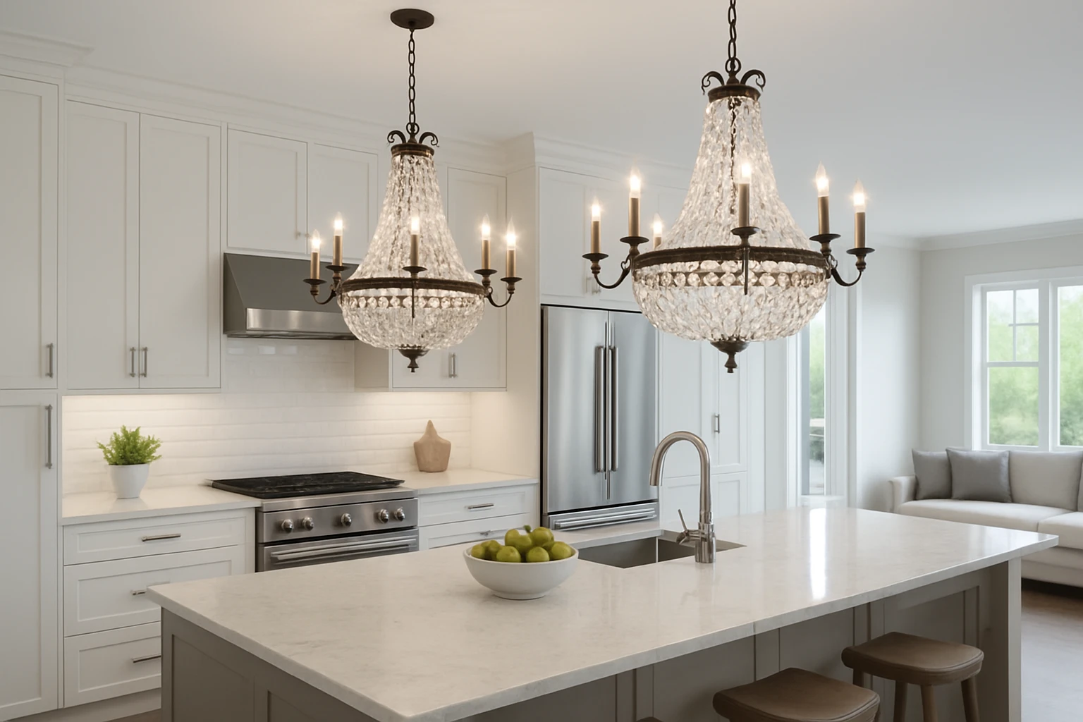 Best chandeliers online for kitchens, islands, and open-plan layouts - chandeliers online guide