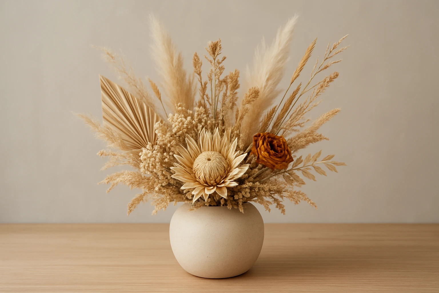 Best preserved flower arrangements for tables, gifts, and installations - modern dried flower arrangements guide