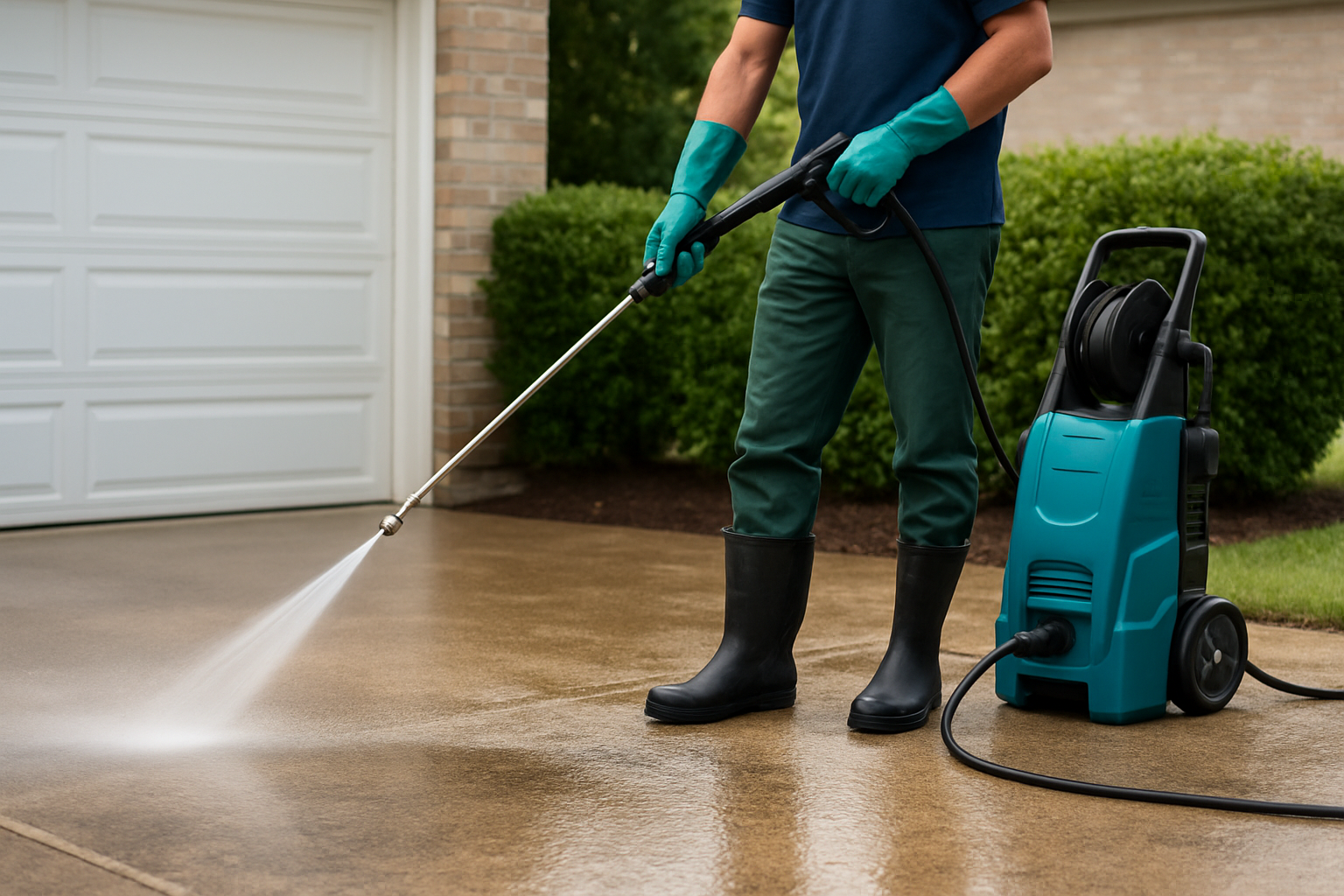 Illustration for Eco-Friendly Results: Safe Products, Smart Water Use, and Compliance related to pressure washing Ipswich