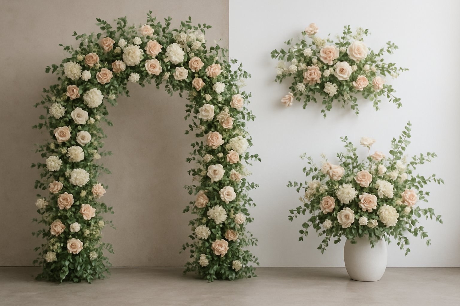 Illustration for Choosing the Right Installation: Arches, Clouds, Walls, and Corporate Moments related to floral installations perth