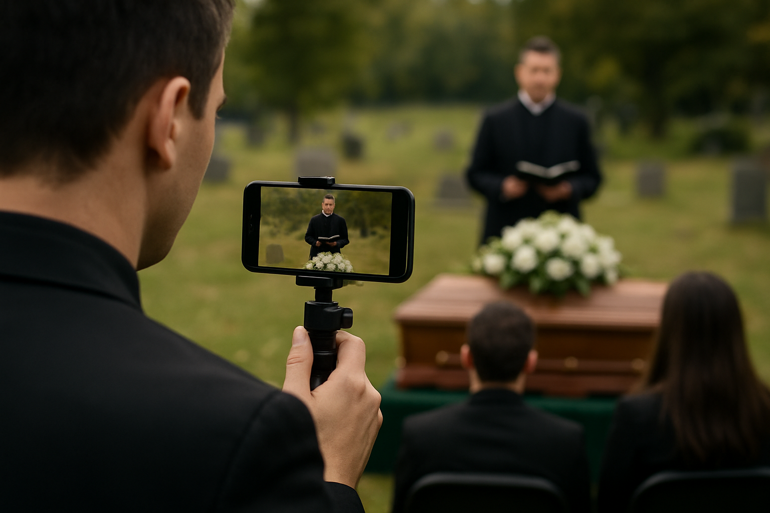 Illustration for Privacy, Access, and Guest Experience related to Graveside Livestreaming