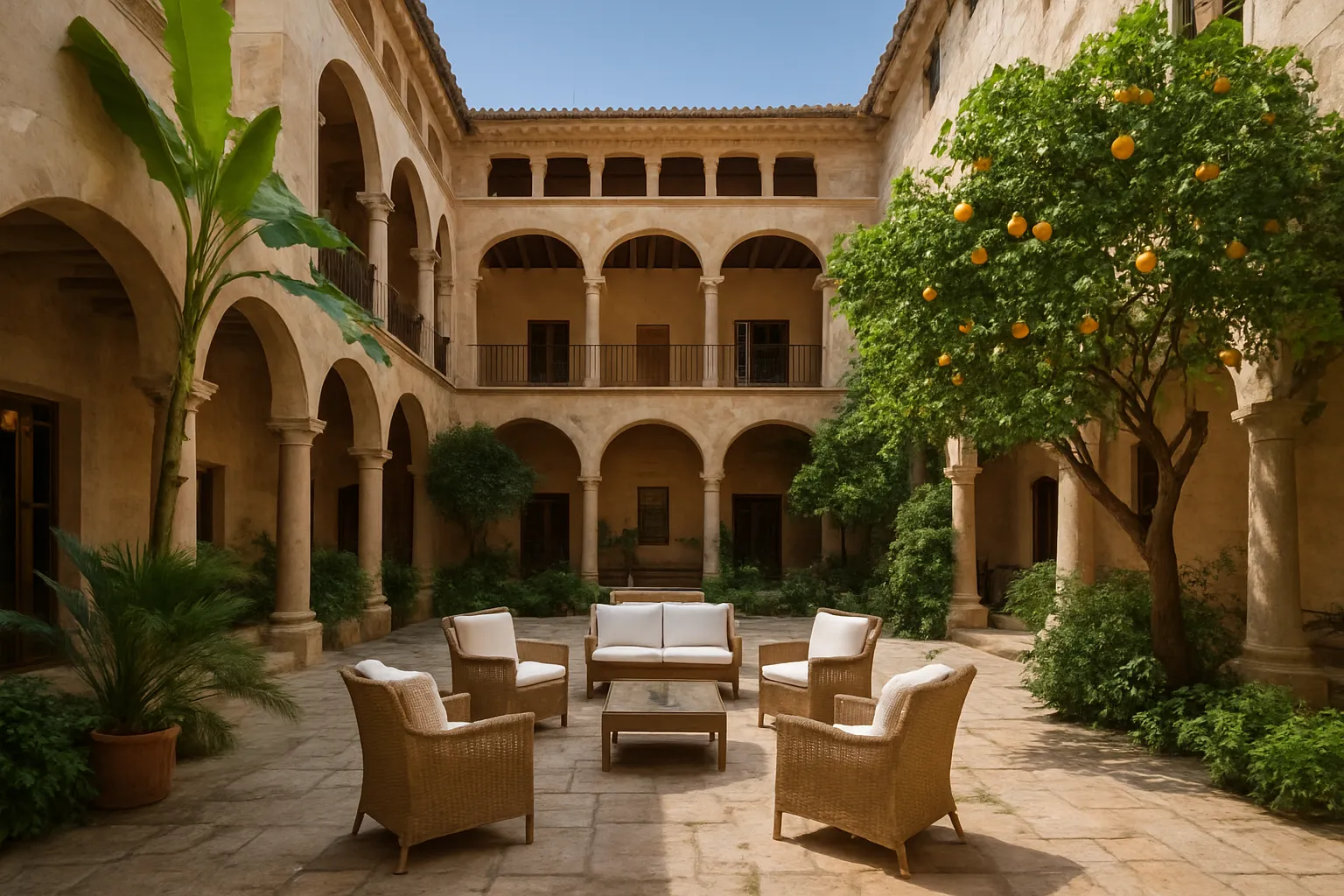Cómo funciona la experiencia de un hotel con patio - ¿Hay hoteles históricos en Mallorca con patio tranquilo? guide