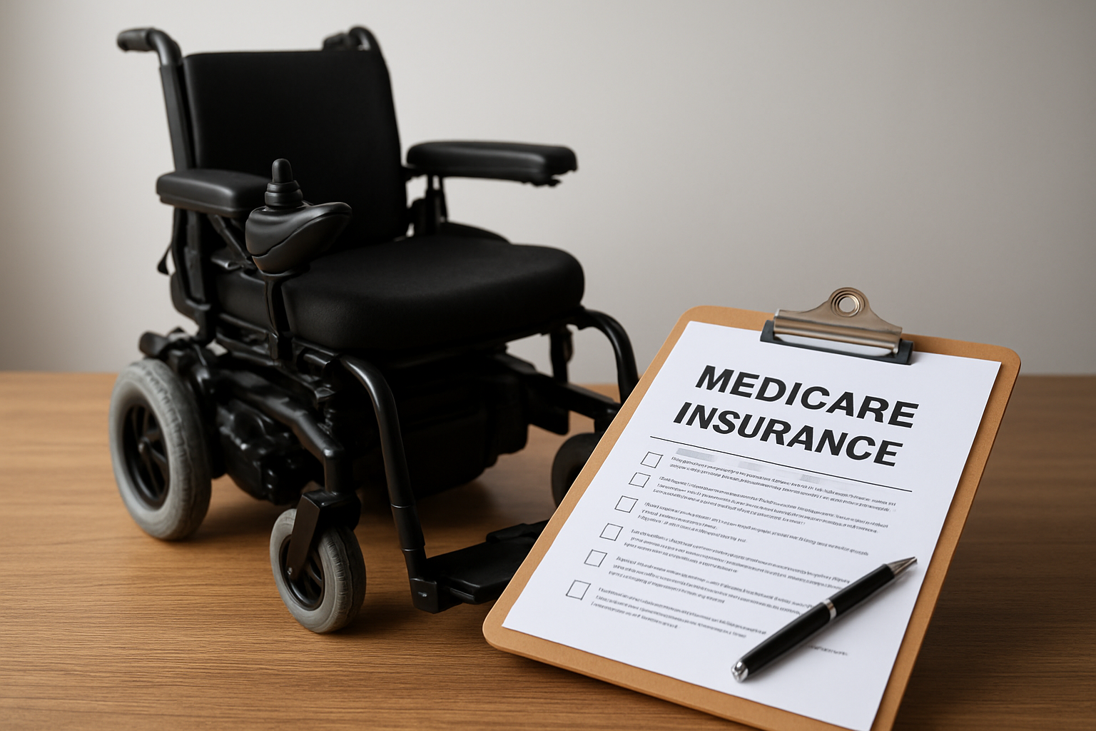 Illustration for Medicare and insurance essentials: documentation that clears the path related to electric wheel chair