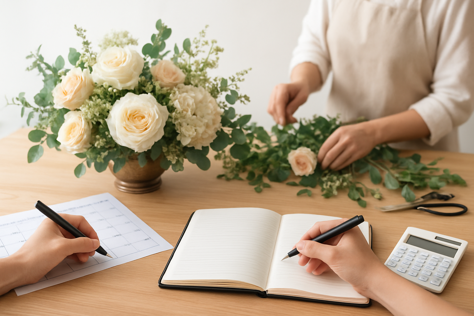 Illustration for Planning Timeline, Budget, and Same-Day Options related to custom table centrepiece flowers perth