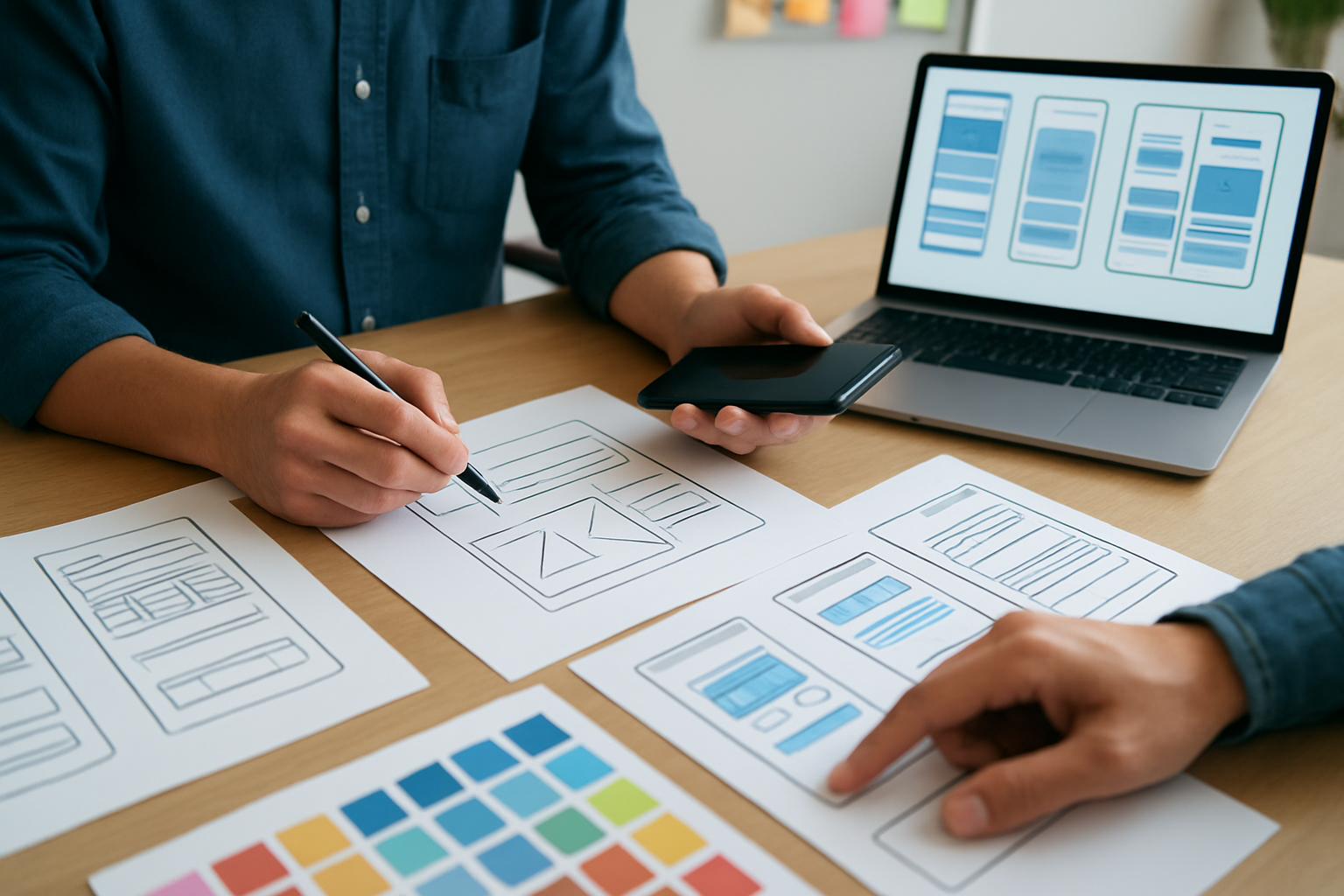 Illustration for Tools, Teaming, and Hand-offs: Make Strategy Ship on Time related to ux design and ui design