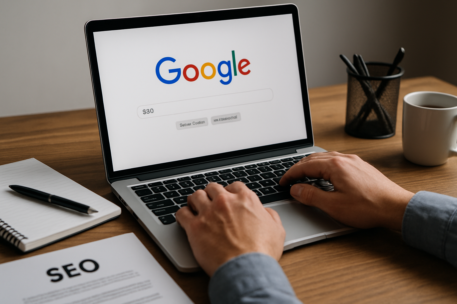 Illustration for Van woorden naar vindbaarheid: SEO (zoekmachineoptimalisatie) op Google.de related to vertaler van nederlands naar duits