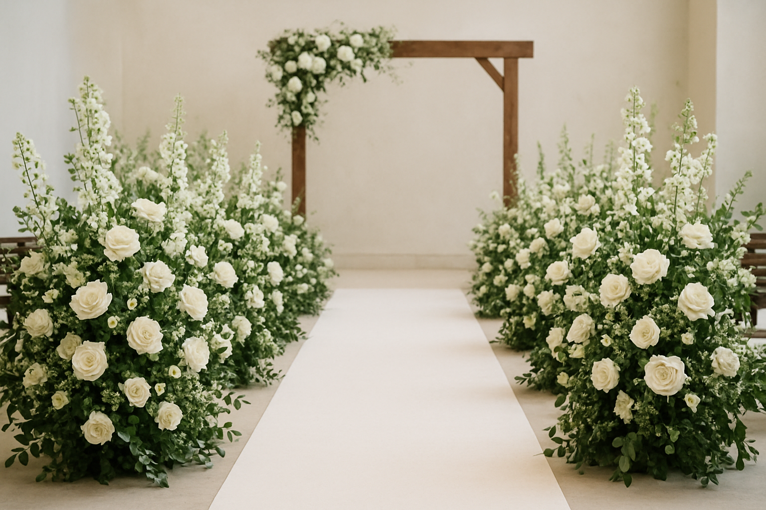 Illustration for Design Moves That Look Luxe For Less related to ceremony aisle flowers perth