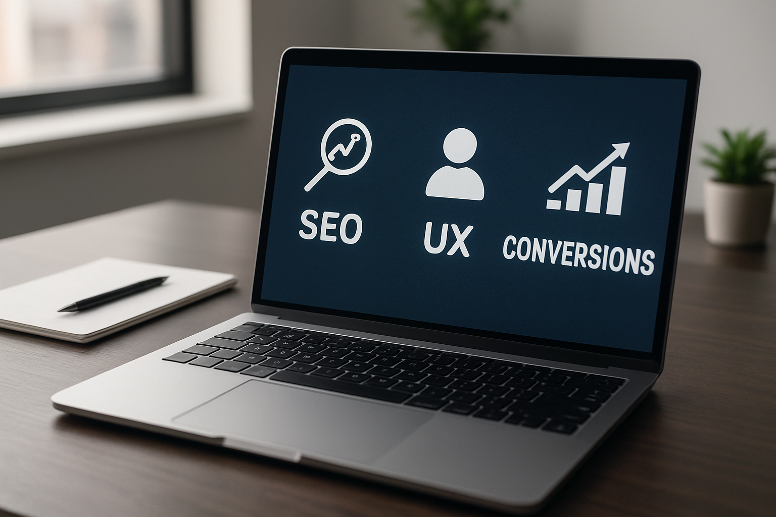 Illustration for SEO (Search Engine Optimization), UX (User Experience), and Conversions: Non-Negotiables in Every Build related to web design company