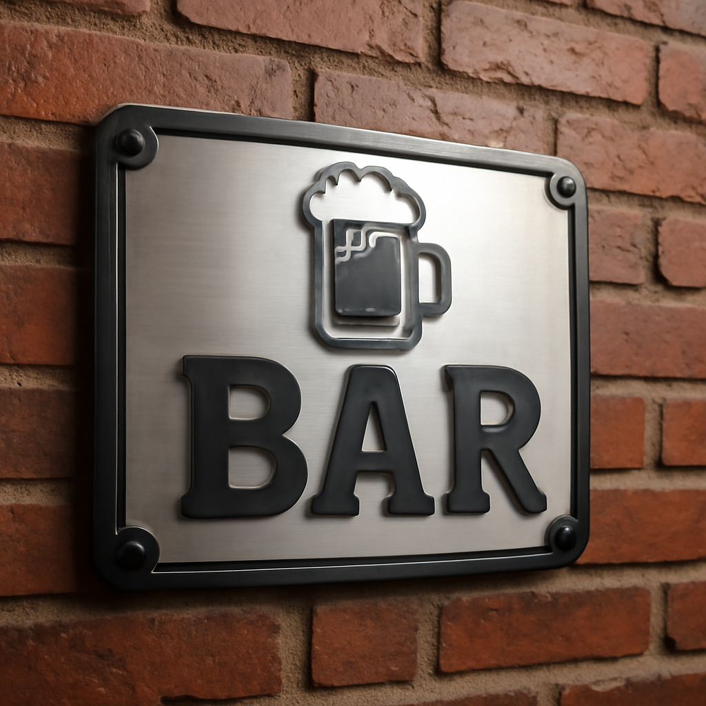 Illustration for Design Tips for signs metal custom That Make Your Bar Pop related to signs metal custom