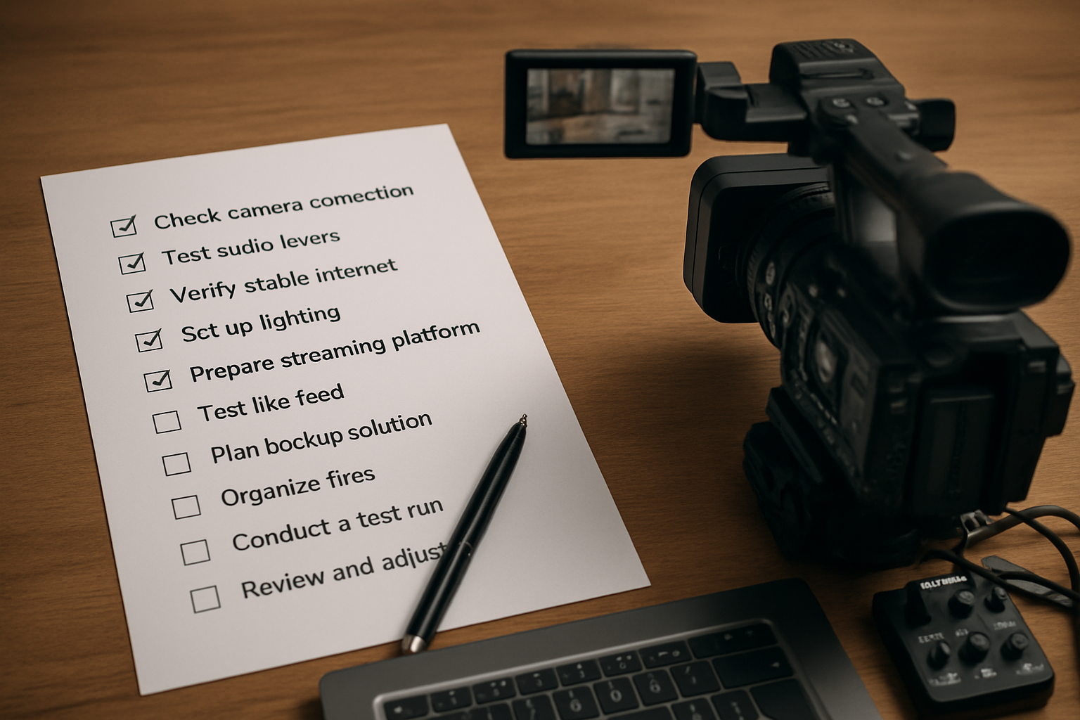 Illustration for Technical Checklist and a Calm Setup Timeline related to discreet funeral live stream service brisbane