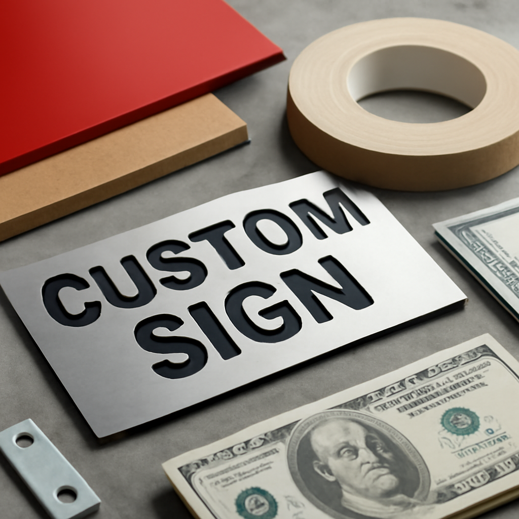 Illustration for Materials, Mounting, and Money: What To Know Before You Buy related to signs metal custom