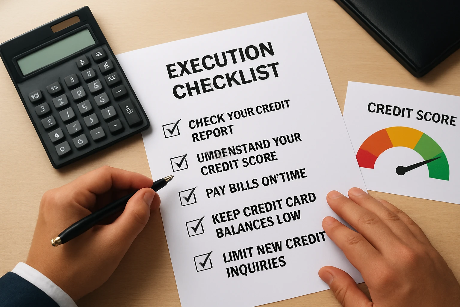 Execution checklist - credit score basics guide