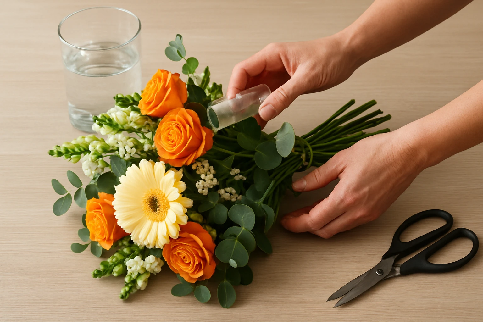 Execution checklist: hydrate, position, and protect the bouquet - keeping flower bouquets fresh guide