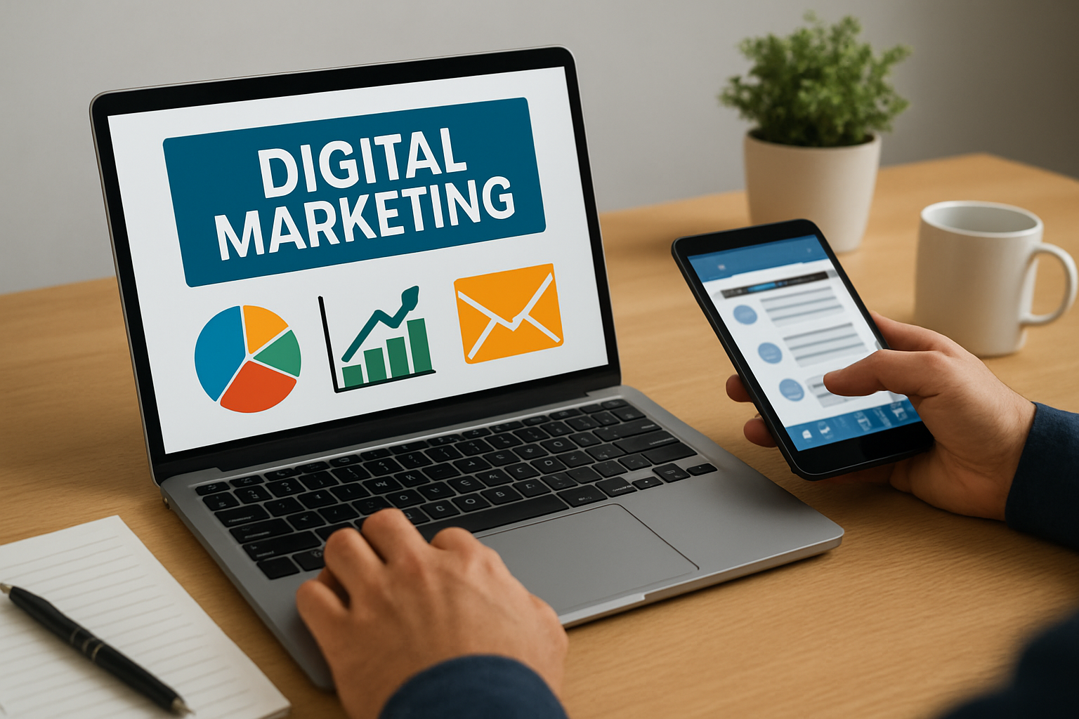 Illustration for Fast Wins on a Budget: Ads, Social, and Email Working Together related to digital marketing