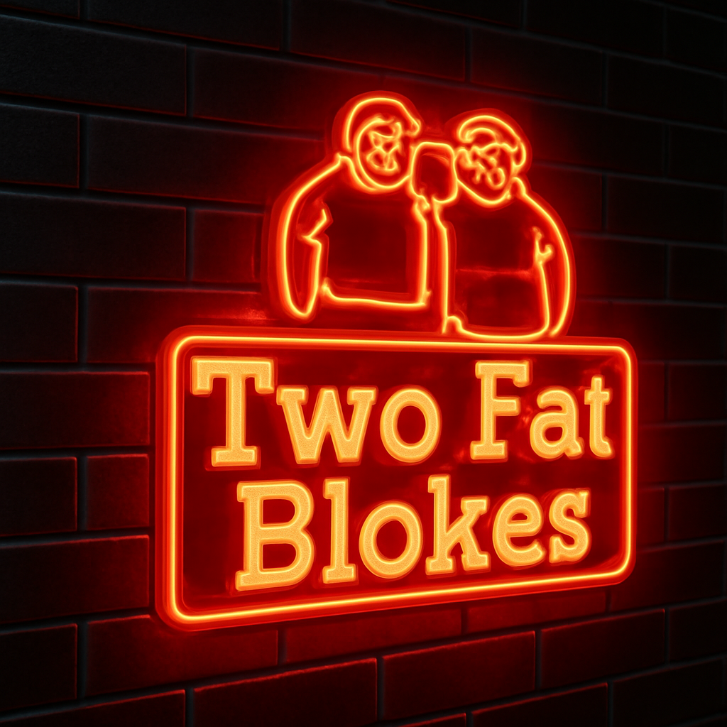 Illustration for Why Two Fat Blokes bar signs Leads the Pack related to custom led signs
