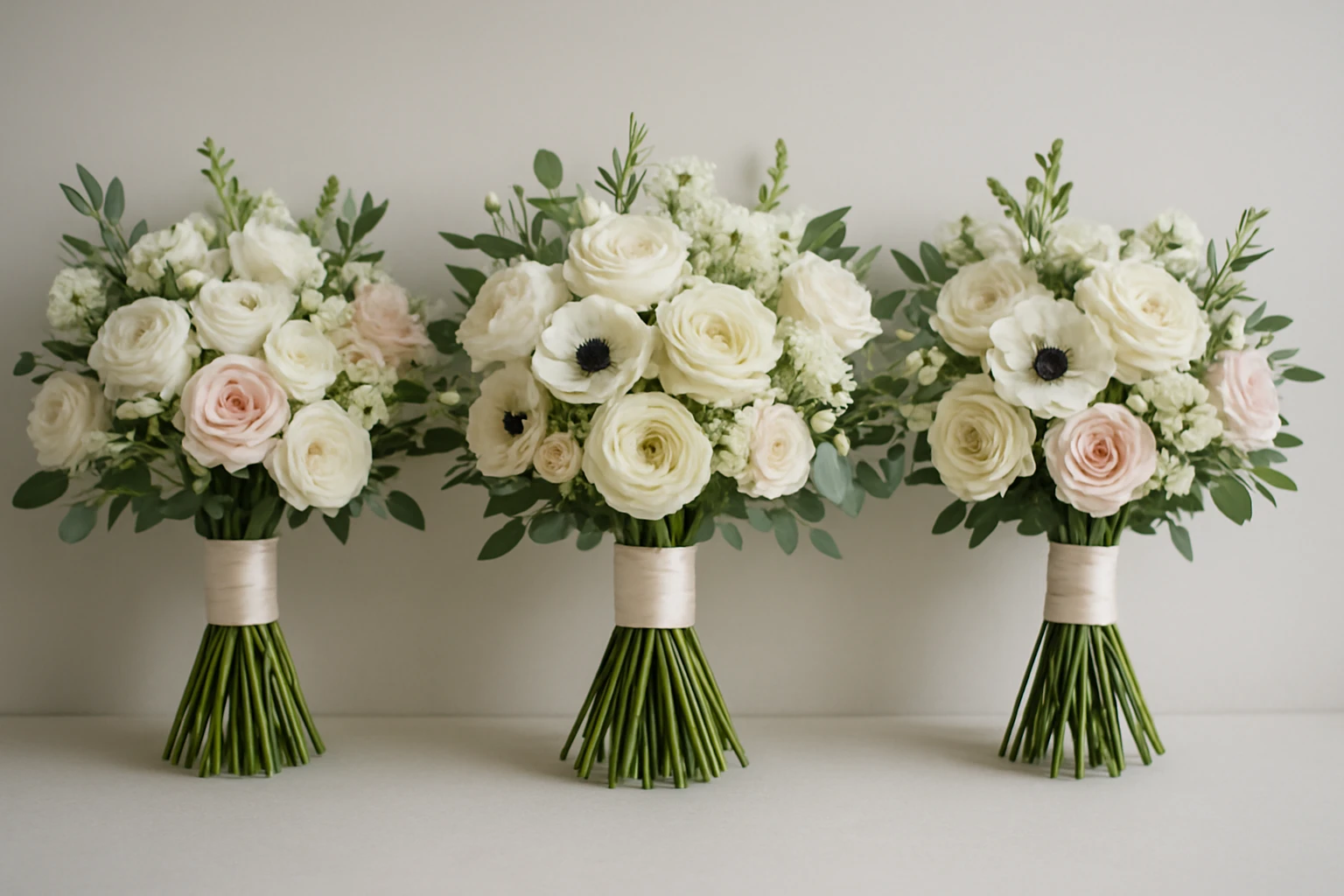 Modern and structured fresh flower bridal bouquets - fresh flower bridal bouquets guide