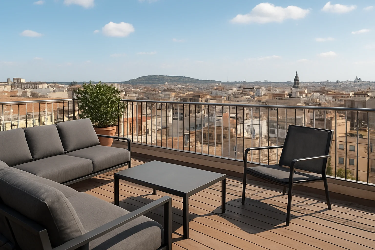 Paso 5: Mobiliario y ergonomía para estancias largas - terraza en la azotea con vistas guide