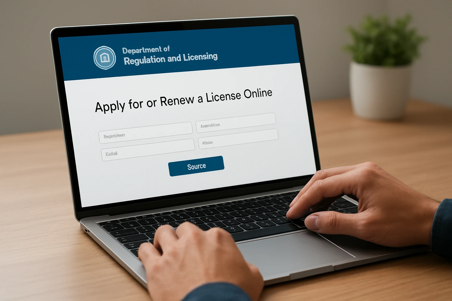 Step 2: Apply for or Renew the License Online - department of regulation and licensing guide