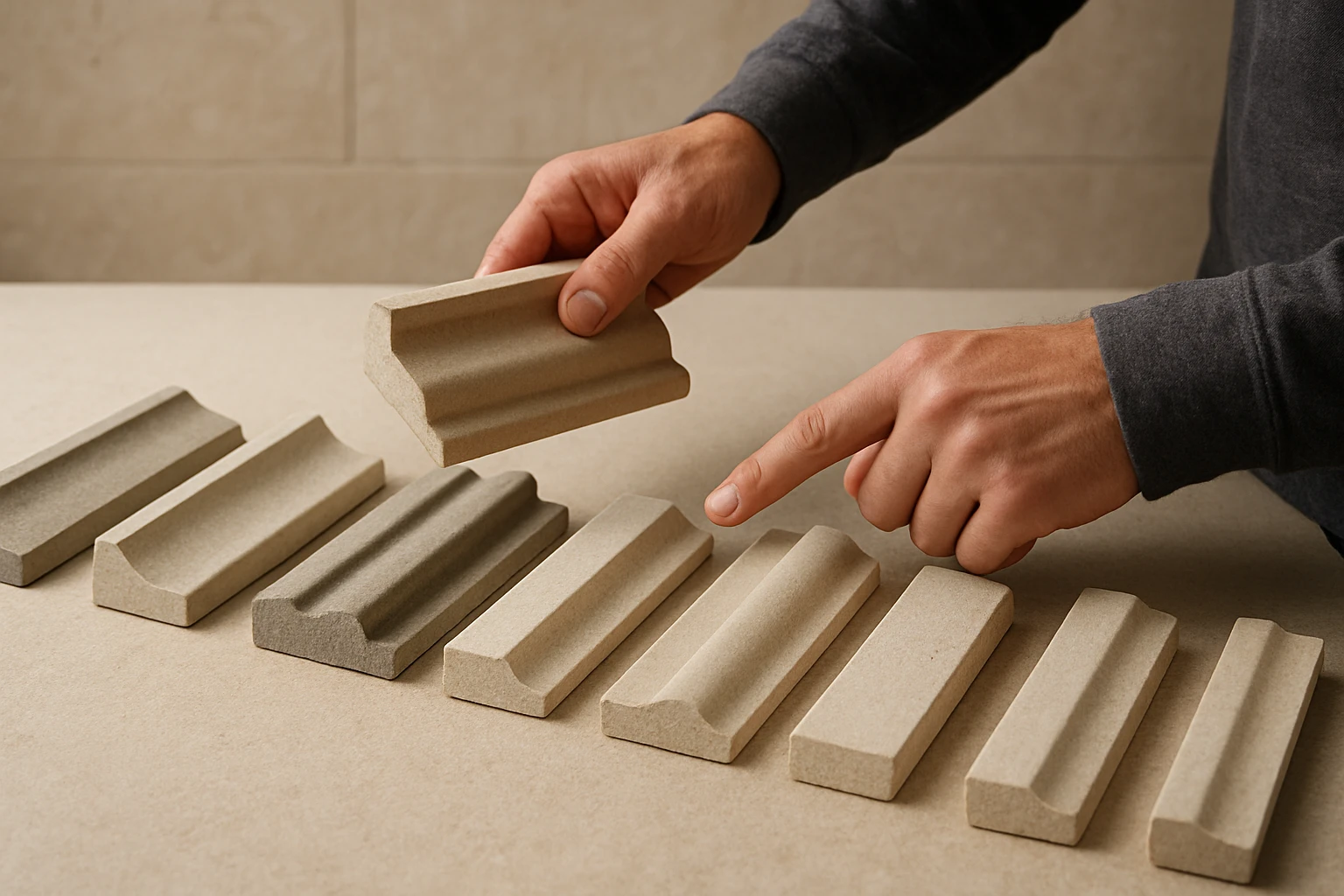 Step 2: Select the profile, thickness, and finish that fit the architecture - Stone Moldings guide