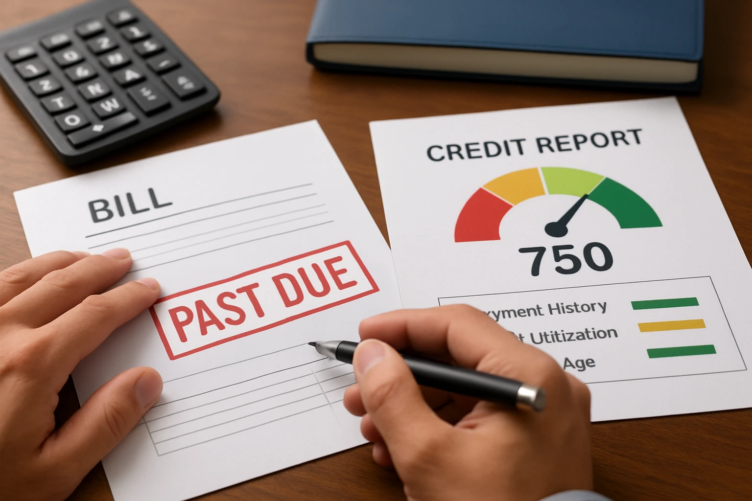 Step 4: Bring past-due accounts current and stop new late marks - credit score improvement guide