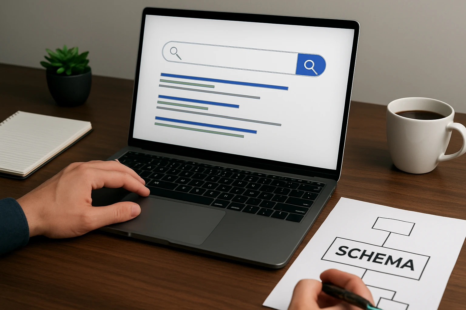 Step 5 — Optimize for Semantic Search, Schema, and SERP Features - how to scale organic traffic with AI content...