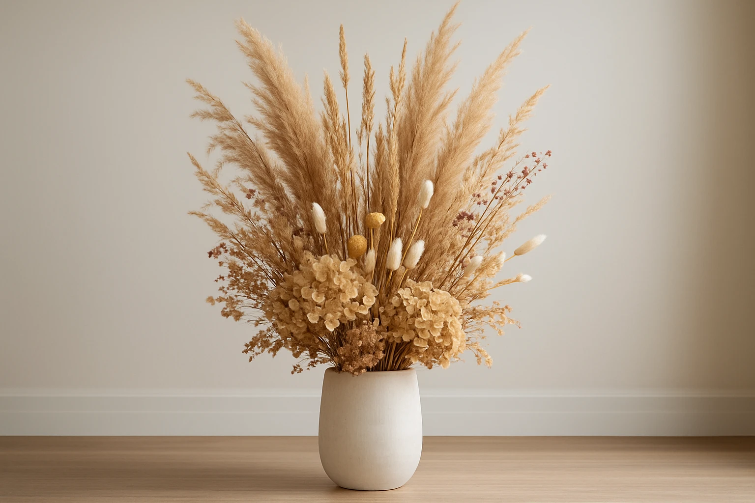 Wedding and celebration picks - tall dried flower arrangements guide